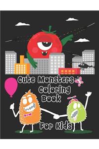 Cute Monsters Coloring Book for Kids