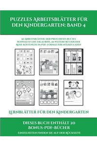 Lernblätter für den Kindergarten (Puzzles Arbeitsblätter für den Kindergarten