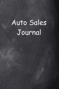 Auto Sales Journal Chalkboard Design