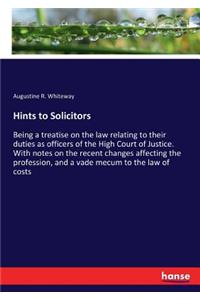 Hints to Solicitors