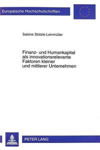 Finanz- und Humankapital als innovationsrelevante Faktoren kleiner und mittlerer Unternehmen