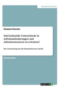 Sind kulturelle Unterschiede in Arbeitsanforderungen und Arbeitsressourcen zu erwarten?