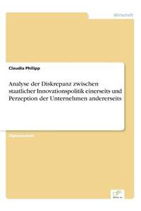 Analyse der Diskrepanz zwischen staatlicher Innovationspolitik einerseits und Perzeption der Unternehmen andererseits