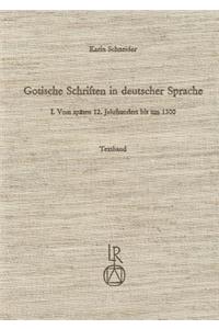 Gotische Schriften in Deutscher Sprache