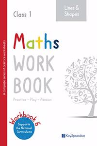 Key2practice Class 1 Maths Workbook | Topic - Lines and Shapes | 39 Practice Worksheets with Answers | Designed by IITians