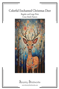 Colorful Enchanted Christmas Deer Cross Stitch Pattern