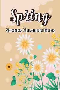 Spring Scenes Coloring Book