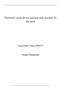 Electronic circuit device and heat sink structure for the same