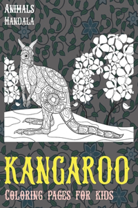 Mandala Coloring pages for Kids - Animals - Kangaroo