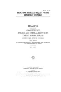 Fiscal year 2002 budget request for the Department of Energy