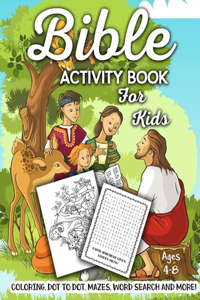 Bible Activity Book for Kids Ages 4-8