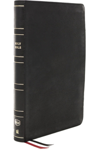 Nkjv, Deluxe Thinline Reference Bible, Genuine Leather, Black, Red Letter, Comfort Print