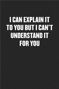 I Can Explain It to You But I Can't Understand It for You