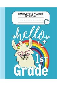 Handwriting Practice Notebook - Hello 1st Grade