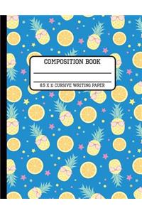 Composition Book Cursive Writing Paper