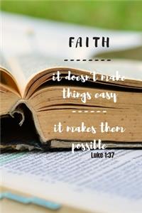 Faith - it doesn't make things easy - it makes them possible - Luke 1