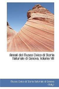 Annali del Museo Civico Di Storia Naturale Di Genova, Volume VIII