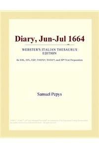 Diary, Jun-Jul 1664 (Webster's Italian Thesaurus Edition)