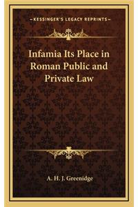 Infamia Its Place in Roman Public and Private Law