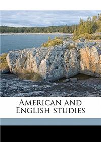 American and English Studies Volume 1