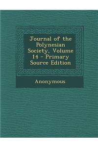 Journal of the Polynesian Society, Volume 14