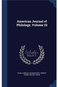 American Journal of Philology, Volume 22