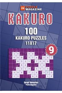 Kakuro - 100 Kakuro Puzzles 11x17 (Volume 9)