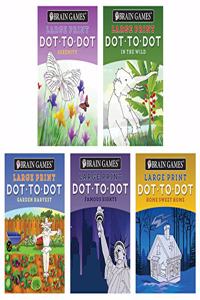 Brain Games 5 Booklet Set - Large Print Dot to Dot