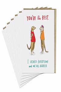 6-Pack Em & Friends You're the Best Card
