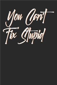 You Can't Fix Stupid