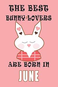 The best Bunny Lovers are born in June journal