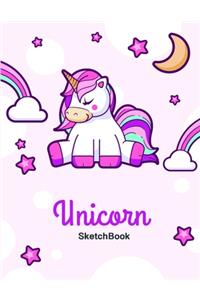 Unicorn: Sketch Book, Cool Journal with unicorn design, Blank Paper for drawing, doodling - 120 Pages - 8,5' x 11' (SketchBook for Kids)