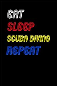 Eat Sleep scuba diving Repeat Notebook Fan Sport Gift