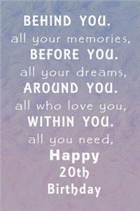 Behind You All Your Memories Before You All Your Dreams Happy Birthday