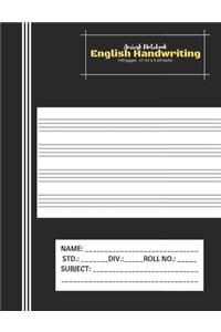 Amiesk Notebook - English Handwriting Notebook - 140 pages (7.44 x 9.69 inch)