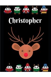 Christopher: Notebook Perfect for Gifts. Merry & Bright-Festive As Fuck secret santa Ralph olivia Bitch Jingle Balls Unicorn Valaries White Christmas Family Gift