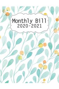 2020-2021 Monthly Bill