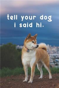 Tell Your Dog, I Said Hi