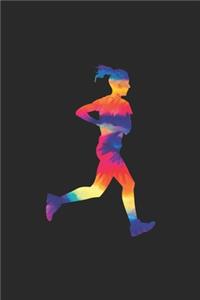 Tie Dye Running Notebook - Sports Gift for Runner - Running Journal - Running Diary
