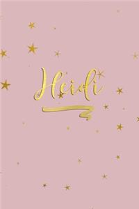 Heidi: Personalized Journal to Write In - Rose Gold Line Journal