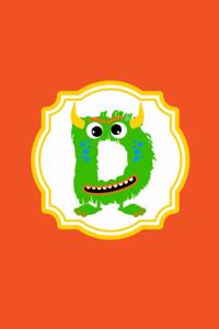 Monster Monogram Journal - Letter D