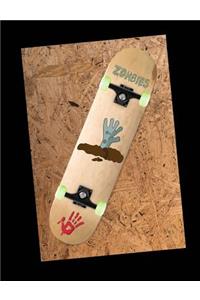 Zombie Skateboard Composition Notebook