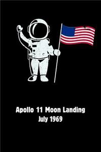 Apollo 11 Moon Landing July 1969 Anniversary Gift Notebook