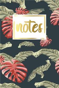 Notes: Floral Matte Cover Design Composition Notebook College Ruled Journal Daily and Planner for School Subjects, Writing Notes, Diaries, to Do List