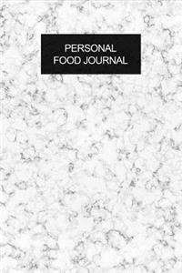 Personal Food Journal: Beautiful Marble 60 Days Food Journal & Fitness Diary Exercise Log Book with Daily Gratitude, Small Blank Lined Travel Notebook