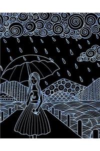 Bullet Journal Notebook Watercolor Girl in the Rain 10