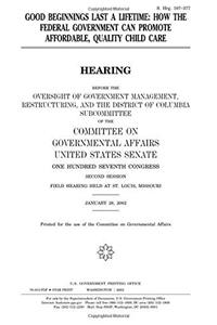 Good Beginnings Last a Lifetime