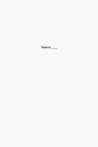 Nigel Shafran: Flowers for ___