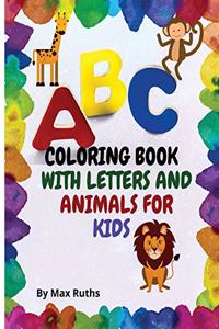 Coloring Book with Letters and Animals for Kids