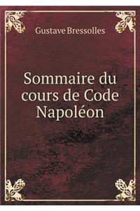 Sommaire Du Cours de Code Napoléon